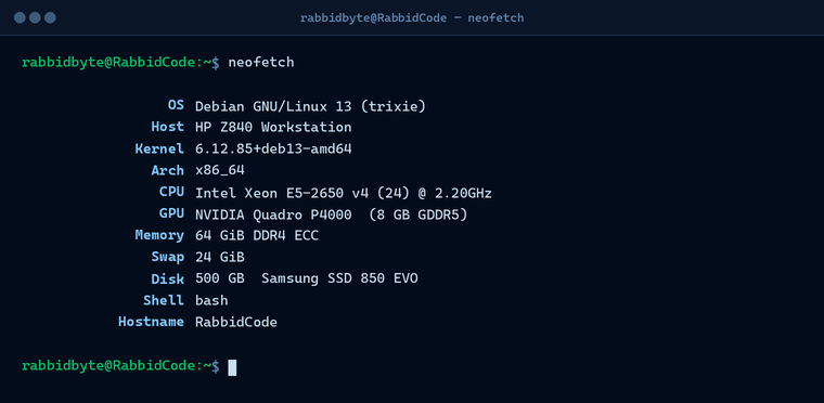 RabbidCode system specs
